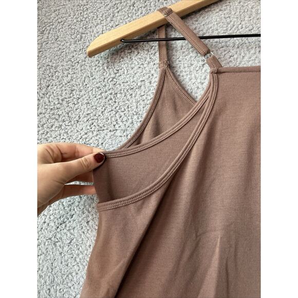 Brown Sleeveless Mini Dress with built in bodysuit with shorts - Picture 8 of 15